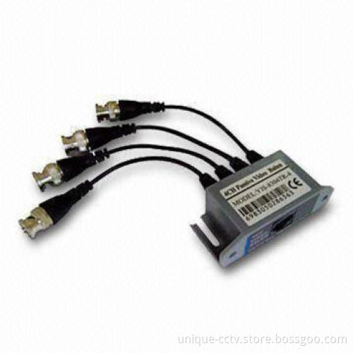 4CH Passive Twisted Pair Video Transceiver with 350 to 600m Transmission Distance